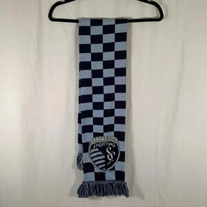 Sporting KC Scarf unisex One Size 50" Blue Plaid Neck Cover Ruffneck